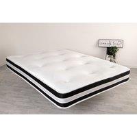 Starlight Beds 3D Quilted Tuft Mattress 20cm Deep Soft Comfort & Airflow Border in White | Size: Double