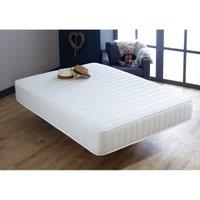 Starlight Beds Grey Collection Straight Line Mattress Open Coil Spring Support in White | Size: Small Single