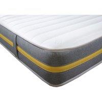 Starlight Beds Lunar Luxe Hybrid Mattress Soft Feel Memory Foam & Spring Support in White | Size: EU King