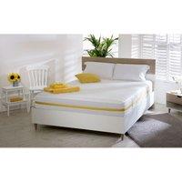 Starlight Beds Lunar Luxe Hybrid Mattress 7.5 Inch Deep Memory Foam & Coil Spring in Yellow | Size: EU King