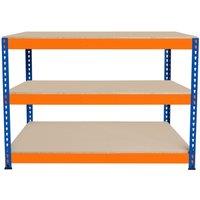 Monstershop S-Rax 3 Tier Workbench - 120cm x 60cm x 90cm in Orange | Size: 120 cm x 60 cm x 90 cm