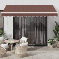 Berkfield Home Manual Retractable Awning Brown 350x250 cm