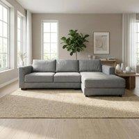 Abakus Direct Kaizer Corner Sofa with Bubble Fabric Right Facing in Grey