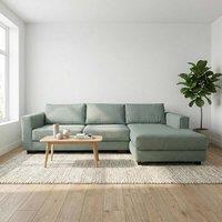 Abakus Direct Kaizer Corner Sofa with Bubble Fabric Right Facing in Light Green