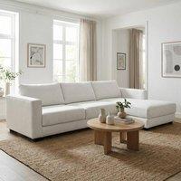 Abakus Direct Kaizer Corner Sofa with Bubble Fabric Right Facing in White