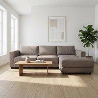 Abakus Direct Kaizer Corner Sofa with Bubble Fabric Right Facing in Taupe