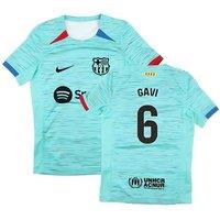 FC Barcelona 2023/24 Third Shirt - Gavi in Aqua | Size: Small