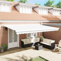 Berkfield Home Awning Replacement Fabric for 5x3.5 m Frame White
