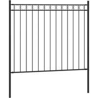 Berkfield Home Garden Fence Steel 1.7x0.8 m Black