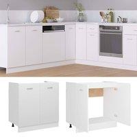 Berkfield Home Sink Bottom Cabinet White 80x46x81.5 cm Engineered Wood