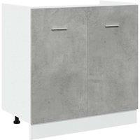 Berkfield Home Sink Bottom Cabinet Lyon Concrete Grey 80x46x81.5 cm Engineered Wood