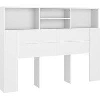 Berkfield Home Headboard Cabinet White 140x19x103.5 cm