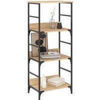 Berkfield Home Decorative Bookshelf Sonoma Oak 50x33x117.5 cm Engineered Wood in Light Brown