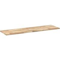 Berkfield Home Compact Floating Shelf 160x40x2 cm Untreated Solid Wood Acacia in Brown | Size: 160 x 40 x 2 cm