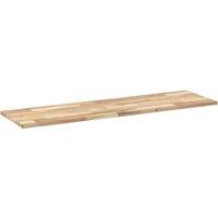 Berkfield Home Compact Floating Shelves 2 pcs 160x40x2 cm Untreated Solid Wood Acacia in Light Brown | Size: 160 x 40 x 2 cm