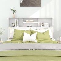 Berkfield Home Headboard Cabinet White 140x19x103.5 cm