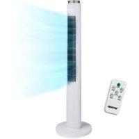 Geepas 46 Inch Tower Fan, 45W Quiet Cooling With Remote & 12H Timer in White