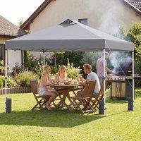 Costway 300 x 300 cm Pop up Canopy Tent 1 Person Easy Setup Gazebo Shelter in Grey