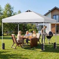 Costway 300 x 300 cm Pop up Canopy Tent 1 Person Easy Setup Gazebo Shelter in White