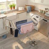 Havendro 230W Collapsible Heated Clothes Drying Rack in Silver | Size: 0.6m2