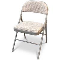 Nordara Deluxe Padded Folding Chair Metal Frame Office New in Grey