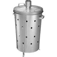 Havendro GARDEN RUBBISH FIRE BIN GALVANIZED INCINERATOR in Silver