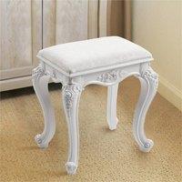 Nordara Dressing Table Stool Padded Vanity Makeup Piano Chair in White