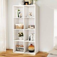 Nordara 30*60*120cm Wooden Cube Bookcase Storage Shelf Display Unit Stand in White