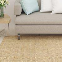 Berkfield Home Rug Natural Sisal 100x100 cm in Brown | Size: Medium