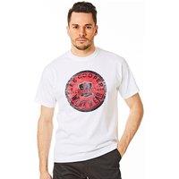 Lee Cooper Workwear Men's Graphic Print Cotton T-Shirt in White | Size: 2XL