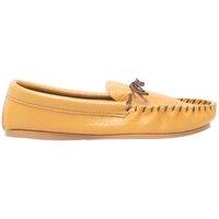 Mokkers Men's Gordon Softie Leather Moccasin Slippers in Tan | Size: 13