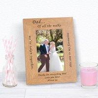 Uniqueful Men's Personalised Wedding Dad Wood Picture Frame 7x5 Favourite Walks in Brown