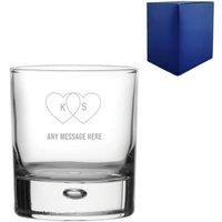 Uniqueful Men's Personalised Engraved Valentines Day Bubble Whisky Anniversary Gift in Clear