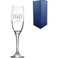 Uniqueful Men's Personalised Engraved Fathers Day Champagne Flute for Dad in Clear