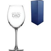 Uniqueful Men's Personalised Engraved Fathers Day Enoteca Wine Glass for Dad in Clear