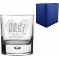 Uniqueful Men's Personalised Whisky Tumbler for Best Boyfriend on Valentine's Day in Clear