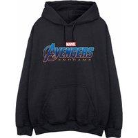 Avengers Endgame Men's Logo Drawstring Hoodie in Black | Size: 2XL