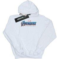 Avengers Endgame Men's Logo Drawstring Hoodie in White | Size: 2XL