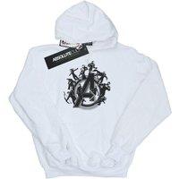 Avengers Endgame Men's Hero Circle Drawstring Hoodie in White | Size: Medium