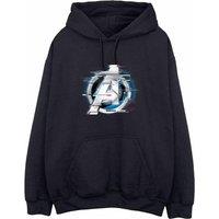 Avengers Endgame Men's Team Tech Logo Drawstring Hoodie in Black | Size: Small