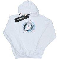 Avengers Endgame Men's Team Tech Logo Drawstring Hoodie in White | Size: XL