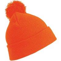 Result Men's Pom Pom Beanie in Orange