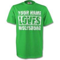 VFL Wolfsburg Men's Mens Your Name Loves Wolfsburg T-Shirt in Green | Size: Small