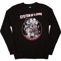 System Of A Down Men's Mushroom People Sweatshirt in Black | Size: XL