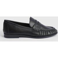 Oasis Women's Grace Faux Leather Grandad Loafers in Black | Size: 6