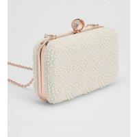 Coast Women's Bridal Amora Love Heart Pearl Detail Clutch Bag in Ivory