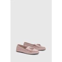 Faith Women's : Jemima Faux Suede Tassel Detail Loafers in Pink | Size: 7