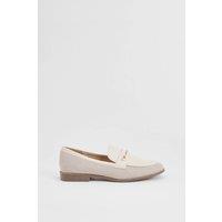 Wallis Women's Bella Faux Leather & Textile Snaffle Detail Loafers in Beige | Size: 5