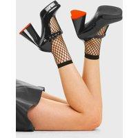 Lamoda Women's Honeymoon Period Black Platform Heels - Elegant Chic Patent Heels | Size: 4