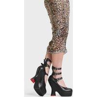 Lamoda Women's No Apology Platform Boots BlackPU Stylish Chunky Heel Ankle Boots in Black | Size: 5